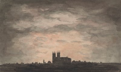 Uma Grande Igreja (Abadia de Westminster) em Sunset de Charles Gore