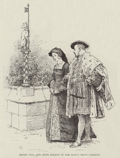 Henrique VIII e Ana Bolena nos Jardins Privados do Rei de Charles Green