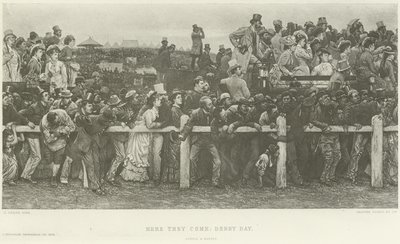 Lá vêm eles: Derby Day (gravure) de Charles Green