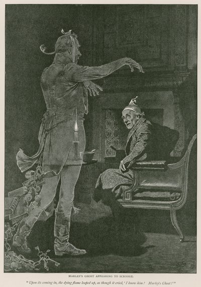 Ilustração para A Christmas Carol de Charles Dickens de Charles Green