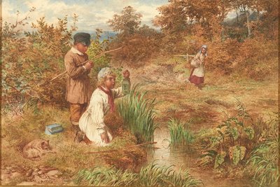 Pescadores Stickleback (aquarela) de Charles Green