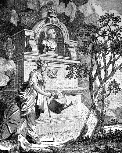 Frontispício para o catálogo de artistas, c1760s. de Charles Grignion