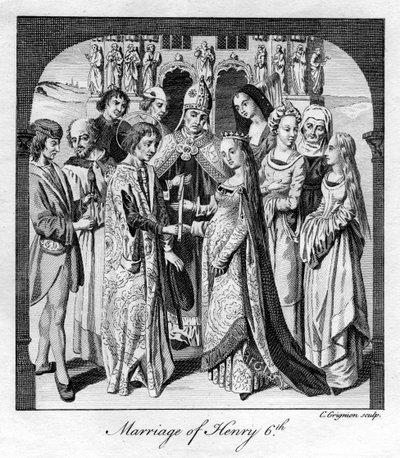 Casamento de Henrique VI, 1445, século XVIII. de Charles Grignion