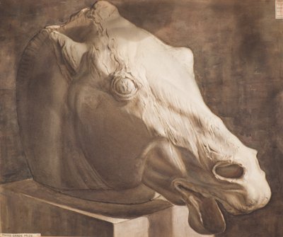 Estudo - Cabeça de cavalo do Pártenon de Charles Gustav Louis Phillips