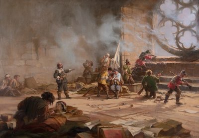 O cerco de Dundee, setembro de 1651 de Charles Gustav Louis Phillips