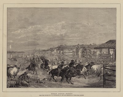 Mercado de gado romano de Charles H. Poingdestre