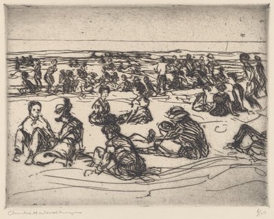Na praia de Charles H. Woodbury
