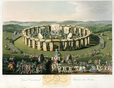 Grande Festival Convencional dos Bretões, aquatinted e pub. por Robert Havell (1769-1832) 1815 (aquatinta) de Charles Hamilton Smith