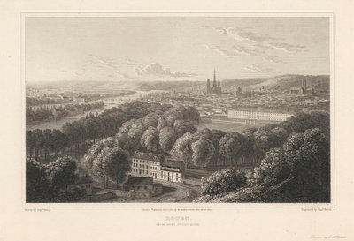 Rouen, de Mont Sainte Catherine de Charles Heath