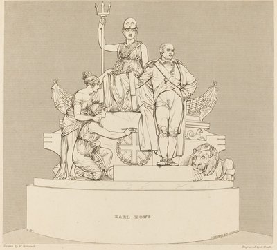 Monumento ao Conde Howe de Charles Heath after Henry Corbould after John Flaxman