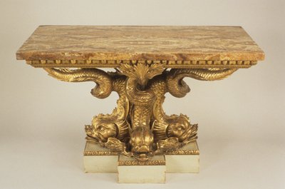 Mesa de console, atribuída a Marsh & Tatham, c.1805 (madeira, parcela dourada e jaspe) de Charles Heathcote attr.to Tatham