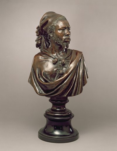 Busto de retrato de Said Abdullah do Mayac, Reino do Darfur, Sudão, 1848 (bronze) de Charles Henri Joseph Cordier