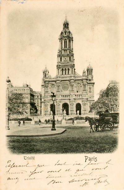 Postal/Church of the Holy Trinity/Paris/Seine/Ile de France/France de Augustus Kollner