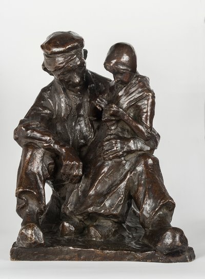 Avô e neto de bronze de Charles Henri Marie van Wijk