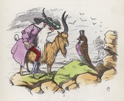 Uma ave muito impertinente (gravura colorida) de Charles Henry (after) Bennett