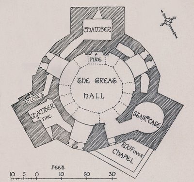 Castelo de Orford, Suffolk. Do plano do Sr. Cautleys, 1931 de Charles Henry Bourne Quennell