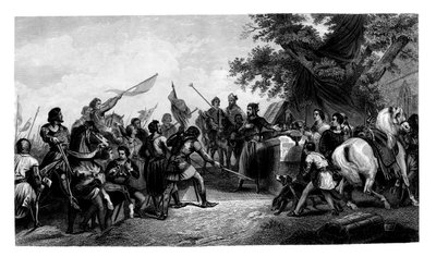 A Batalha de Bouvines, 27 de julho de 1214, 1875. de Charles Henry Jeens