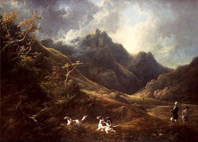 Tiroteio sobre cães (óleo sobre tela) de Charles Henry Schwanfelder