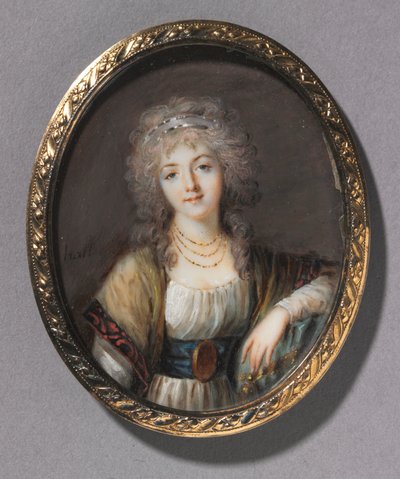 Retrato de uma jovem mulher, c. 1785 de Charles Hénard