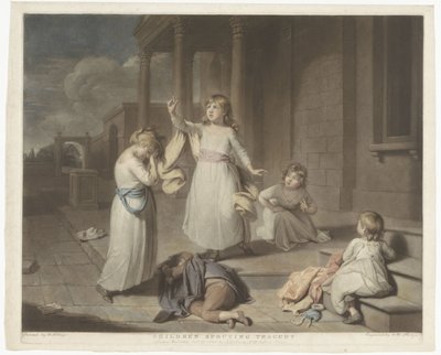 Tragédia de crianças a jorrar
Children Spouting Tragedy (título sobre o objecto) de Charles Howard Hodges