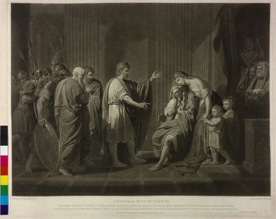 Rei de Esparta Leónidas II de Charles Howard Hodges