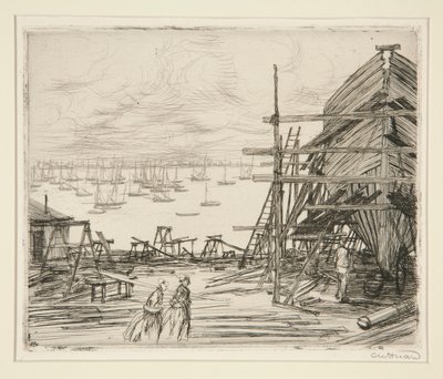 Canteiro de obras em Cancale de Charles Huard