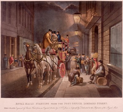 General Post Office, Lombard Street, Londres, 1827 de Charles Hunt