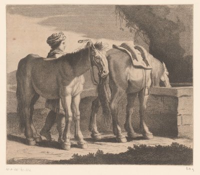Cavalos para beber
Masete de Normandie (título sobre o objecto)
Série animal (título da série) de Charles II Errard (attributed to)