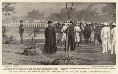 A ascensão nas ilhas filipinas, a execução do Dr. Rizal, um líder revolucionário alegado de Charles J. Staniland