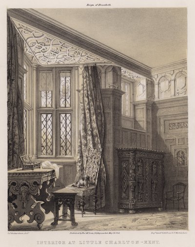 Interior em Little Charlton, Kent (cor litho) de Charles James Richardson