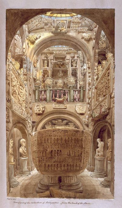 Vista de parte da Coleção de Antiguidades, 9 de setembro de 1825 de Charles James Richardson