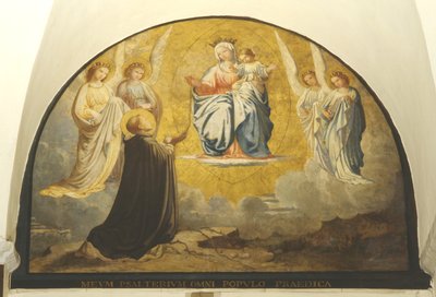 Virgem entregando rosário a São Damião de Charles Jean Baptiste Besson