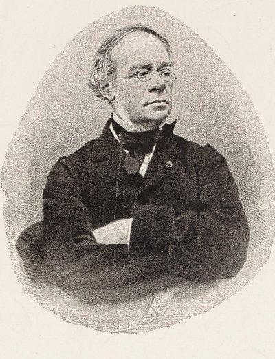 Retrato do compositor Jacques Fromental Halévy 1799-1862. de Charles-Jeremie Fuhr