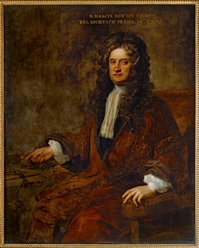 Retrato de Sir Issac Newton (pintura sobre tela) de Charles Jervas