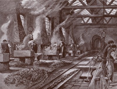 Fazer correntes para o navio (litho) de Charles John de (after) Lacy