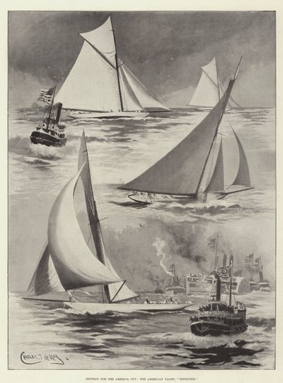 Concurso para a America Cup, o American Yacht, Defender de Charles John de Lacy