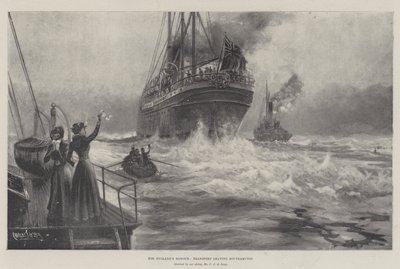Para a honra de Inglaterra, transporte que sae de Southampton de Charles John de Lacy