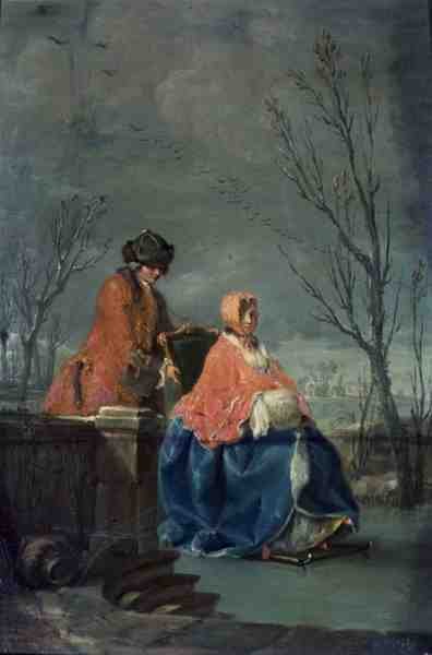 Inverno (pré-restauração, ver 132009 para pós-restauração) de Charles Joseph Flipart