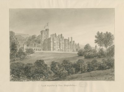 Ilam: desenho sépia de Charles Joseph Hullmandel
