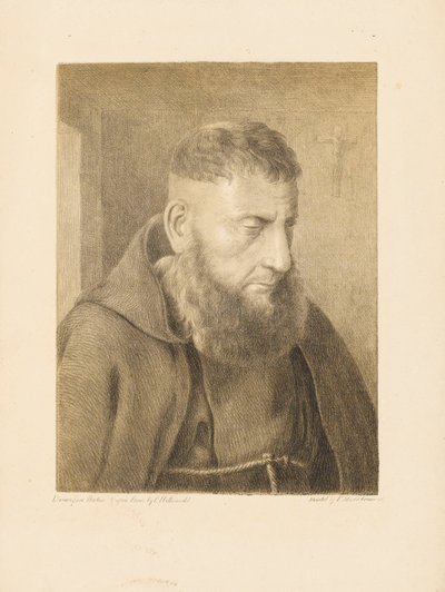 Retrato de um monge de Charles Joseph Hullmandel