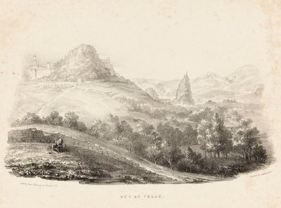Puy en Velay (litografia) de Charles Joseph Hullmandel