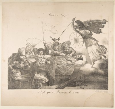 Refeição corporal. Período memorável de 1821, 1821. de Charles Joseph Hullmandel
