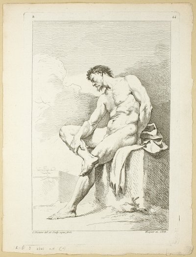 Figura, do Segundo livro de figuras das Academias gravadas em parte pelos Professores da Royal Academy de Charles Joseph Natoire