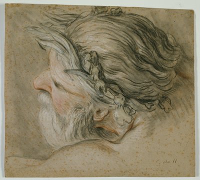 Cabeça de um deus do mar de Charles Joseph Natoire