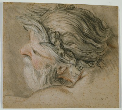 Cabeça de um Deus do Mar de Charles Joseph Natoire