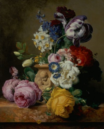 Ainda vida de flores de Charles Joseph Node