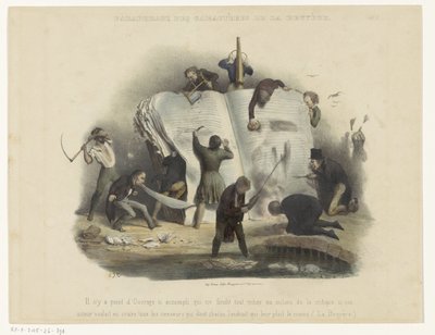 zombaria de censura Paráfrase dos personagens de La Bruyère (título no objeto) de Charles Joseph Traviès
