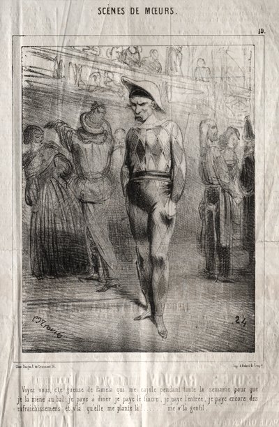 Cenas de maneiras: Veja, este lado de Pamela que me persuade a semana toda ... de Charles Joseph Traviès de Villers