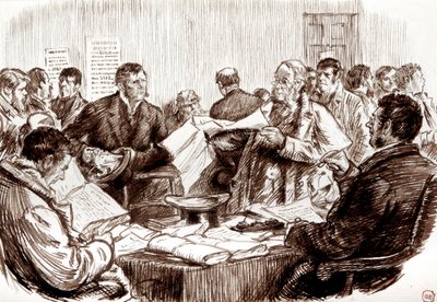 Cena num tribunal de terras irlandês de Charles Keene