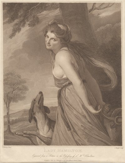 Lady Hamilton como Bacchante de Charles Knight